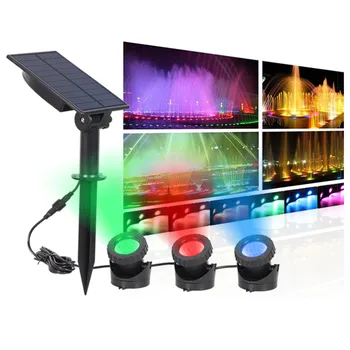 

Thrisdar RGB Solar LED Underwater Lamp IP68 Waterproof Fountain Pond Swimming Pool Spotlight Garden Landscape Solar Lawn Light
