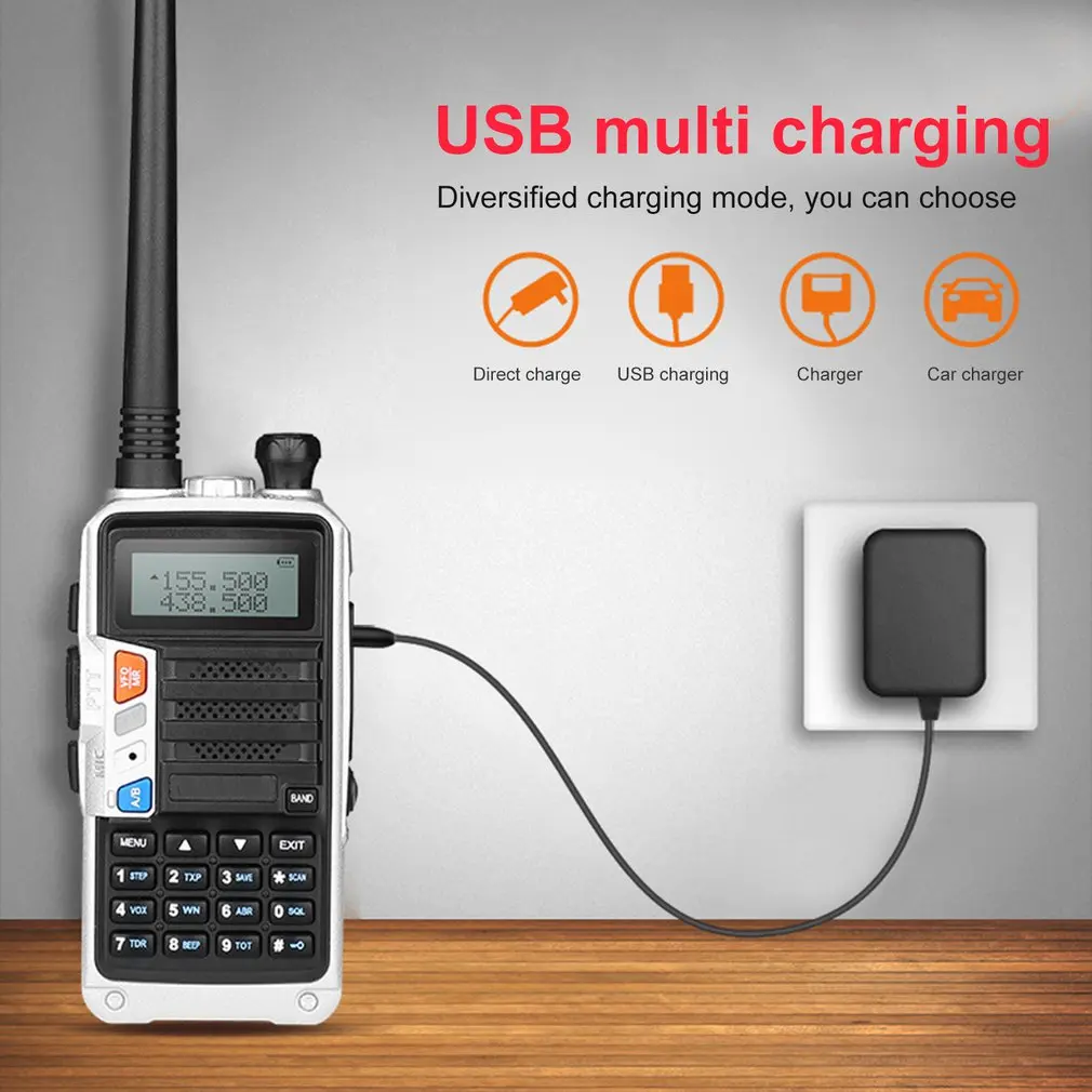 BaoFeng UV-S9, высокая мощность, 8 Вт, портативная рация, 10 км, дальность действия, CB, радиоприемопередатчик для охоты, Лесной город, обновление 5R