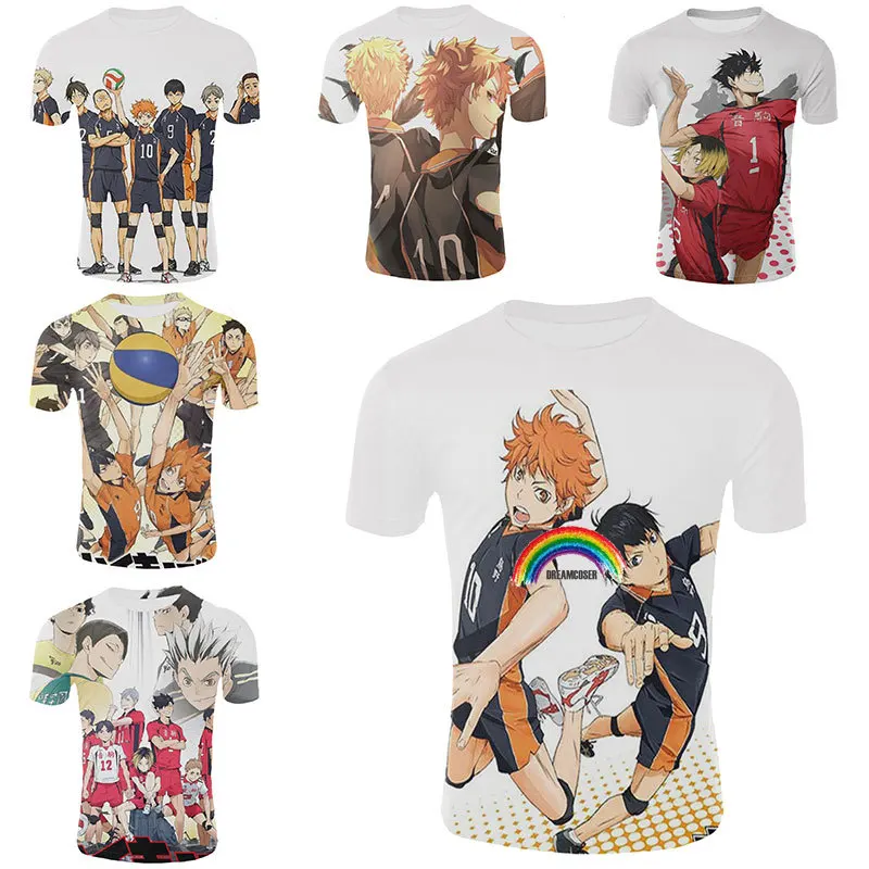 Haikyuu футболки Хината шоувы кагаяма тобио косплей костюмы для мужчин и женщин с