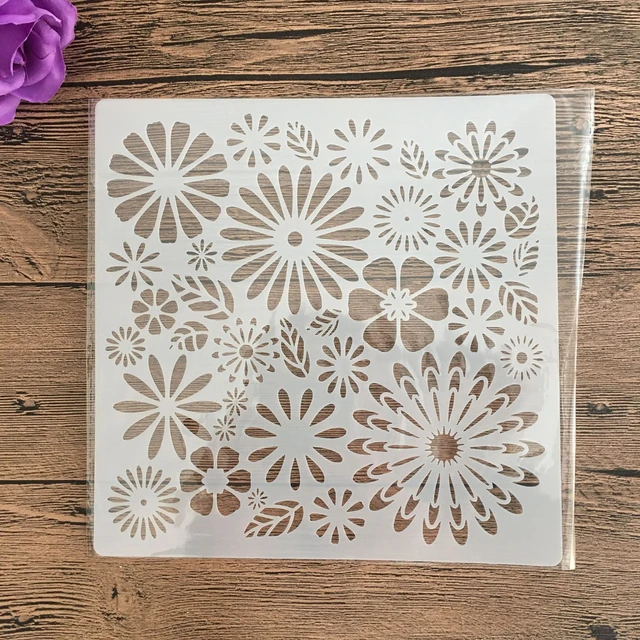 20 *20 cm size diy craft mandala mold for painting stencils stamped photo album embossed paper card on wood, fabric, wall 2
