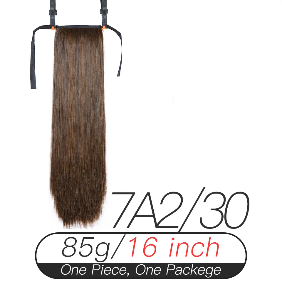 7A2I30 Xnaira афро поддельные волосы пучок кусок блонд длинный прямой шнурок конский хвост Синтетический конский хвост наращивание волос Клип Ins для черного - Цвет: 7A2I30