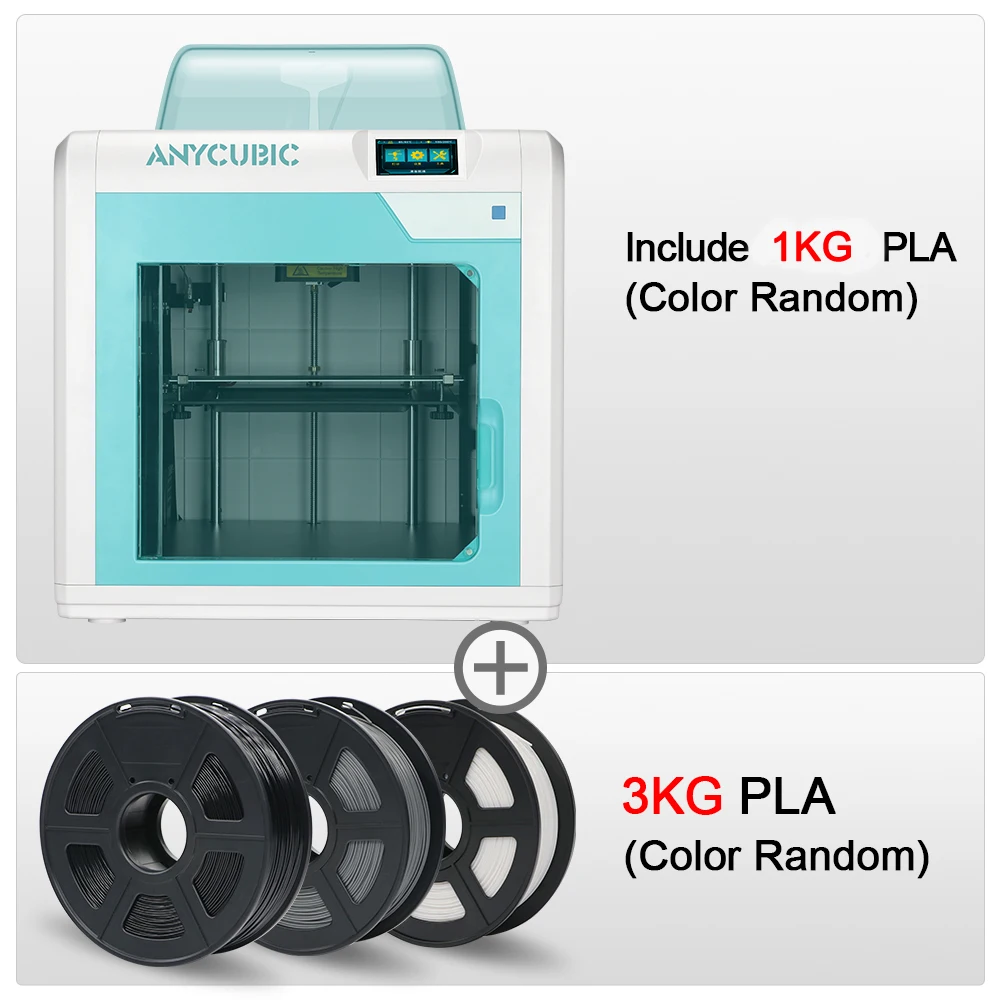 4Max Pro add 3KG ANYCUBIC 4Max Pro 3d принтер комплект 3d принтер anycubic большая сборка Нити Экструдер комплект impressora 3d Экструдер 3d принтер - Цвет: 4Max Pro add 3KG