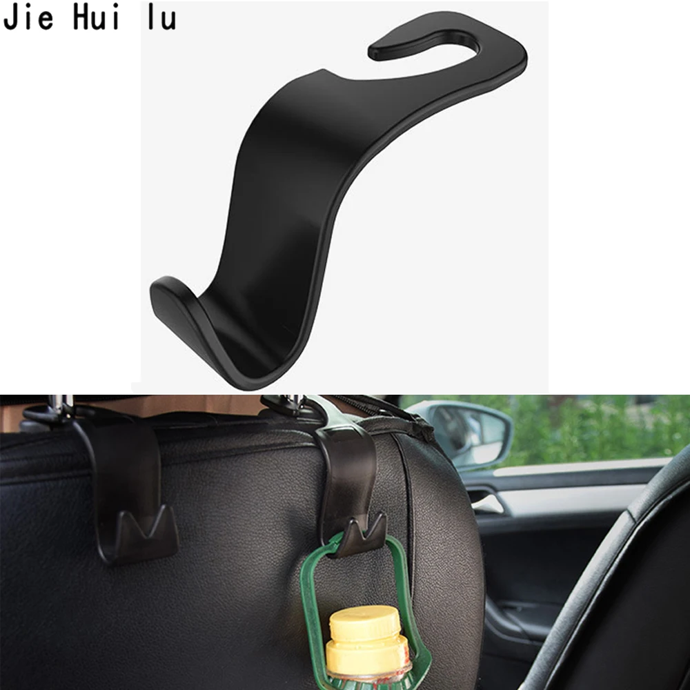 1PC Car Hanger Bag Organizer Hook Seat Headrest Holder Black Universal Accessory 