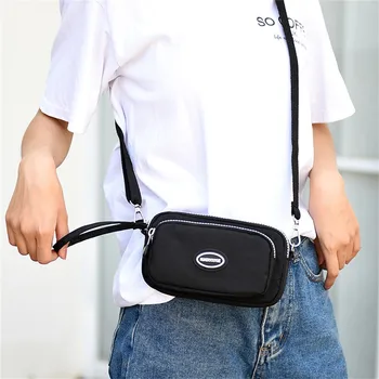 

2020 Summer Waist Bag For Ladies Nylon Material Solid Color Waterproof Elegant Daily Shopping Handbag Mobile Phone Bag Сумки #JY