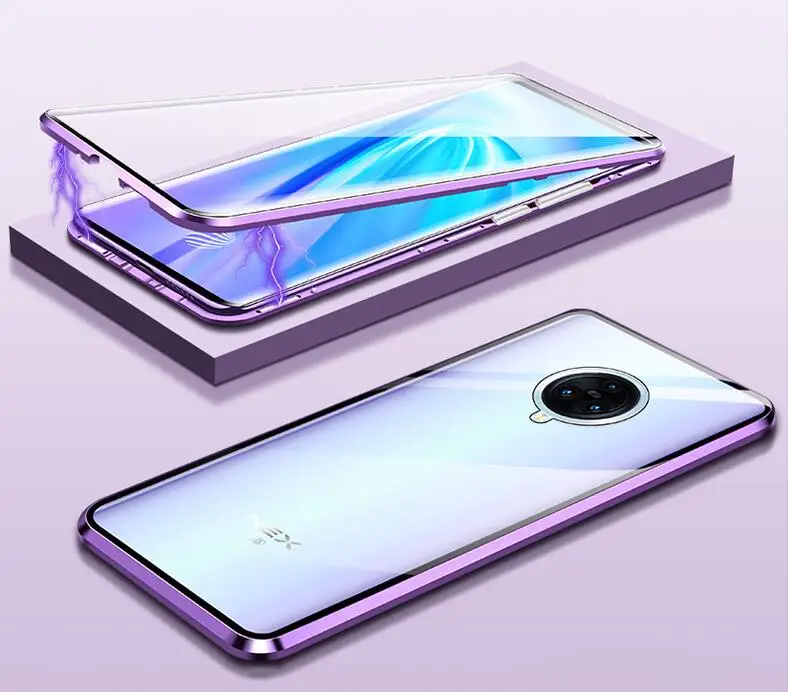 Vivo Nex 3 Магнитный чехол 360 Передний+ задний двухсторонний чехол из закаленного стекла для Vivo Nex 3 металлический бампер