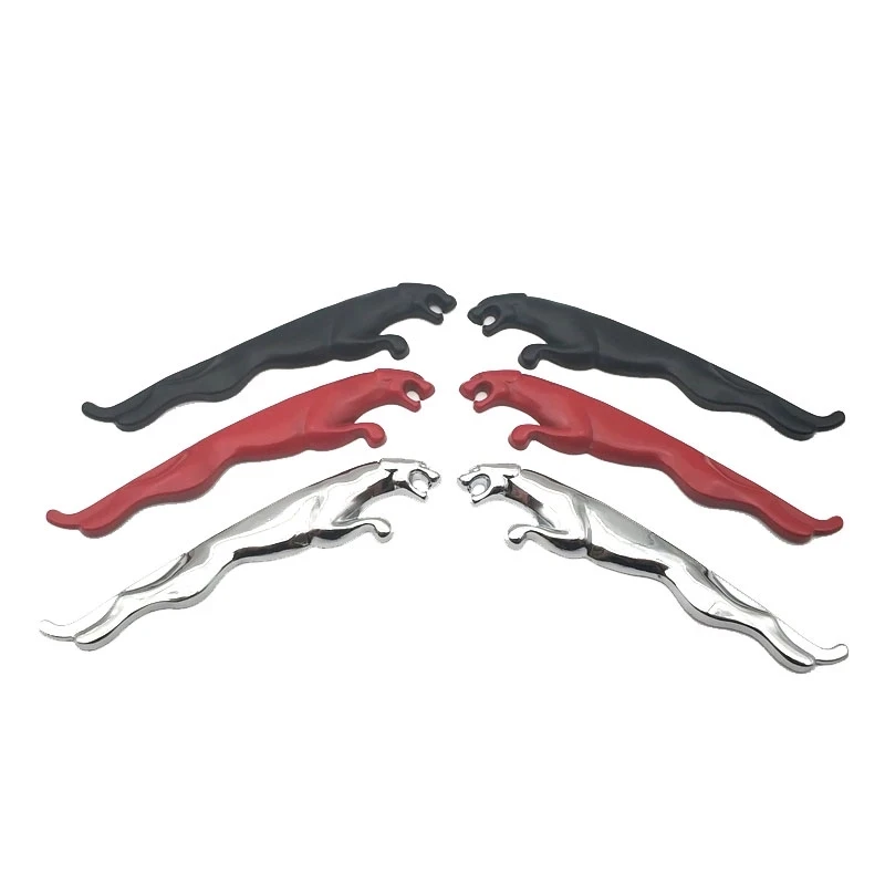 Пара металлических леопардовых логотипов для стайлинга автомобиля наклейка с