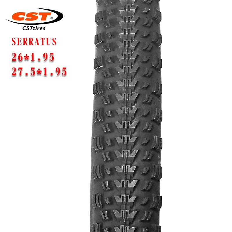 CST Serratus C1955 Mountain Bike Steel Wire EPS Stab Resistant MTB Bicycle Tire, 26 in x 1.95 in, 27.5x1.95, 60TPI