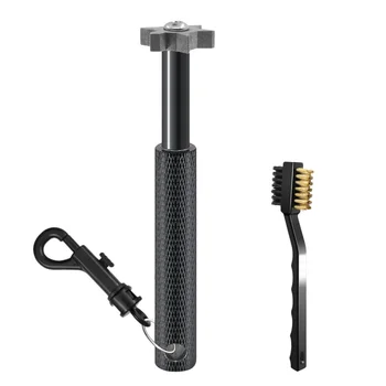 

1 Set Golf Club Groove Sharpener Golf Club Hexagon Re-Grooving Cleaning Tools Double Sided Brush (Black)