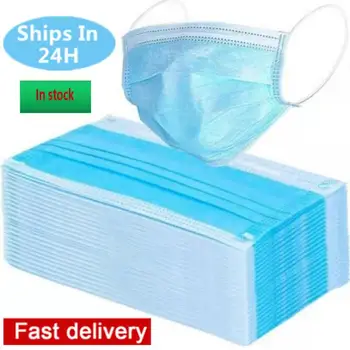 

100pcs Disposable Mask Anti-UV Sunscreen Mask Improve Hygiene Blue Mask Windproof Dustproof