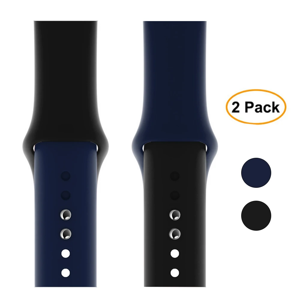 Package 2 Спортивный силиконовый ремешок для apple Watch 38 мм 42 мм 44 мм 40 мм pulseira apple iwatch аксессуары для браслетов серии 5 4 3 2 1 - Цвет ремешка: Package 2