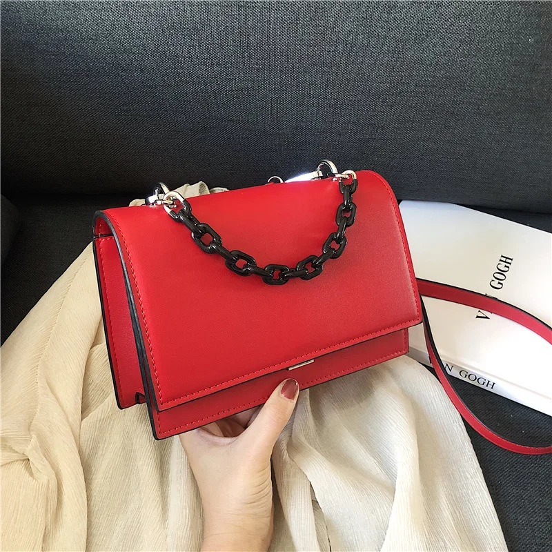 

Female bag new 2019 Korean version of the chain small square bag small black bag texture slung female wild