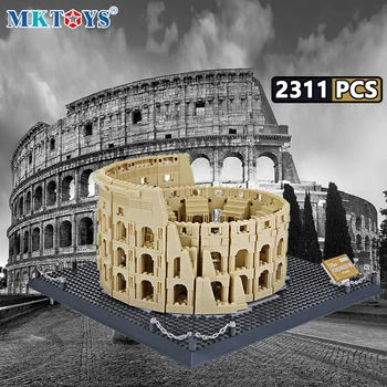 

MKTOYS 1758PCS World Famous Architecture Colosseum Building Blocks 3D MOC Model City View Mini Bricks Creator Educational Toys