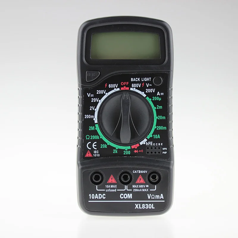 Цифровой XL-830L Многофункциональный ЖК-дисплей мультиметр Вольтметр Амперметр AC/DC/OHM вольт с высоким качеством