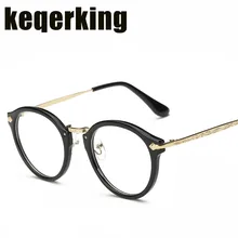 Брендовые женские оптические круглые очки, оправа ретро, прозрачные линзы, поддельные очки, близорукость, компьютерные оправы для очков, мужские оптические оправы