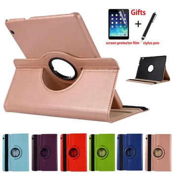 

360 Rotating Case for Huawei MediaPad T3 10 9.6'' AGS-W09 L09 PU Leather Tablet Case for Honor Play Pad 2 9.6" free pen+film