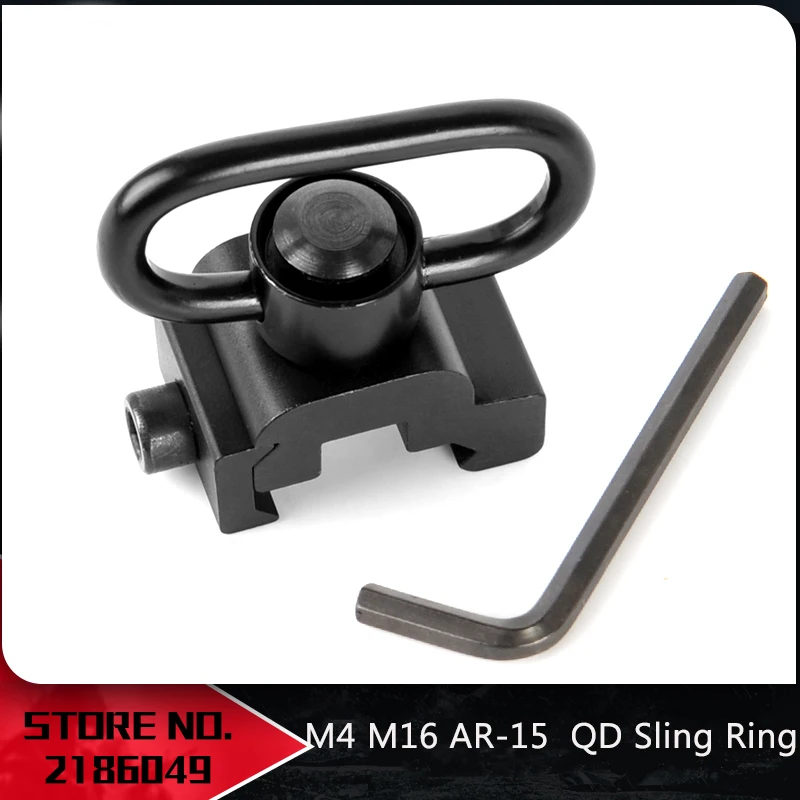QD Rifle Sling Swivel Mount Quick Release Push Button Airgun Airsoft Black DA 
