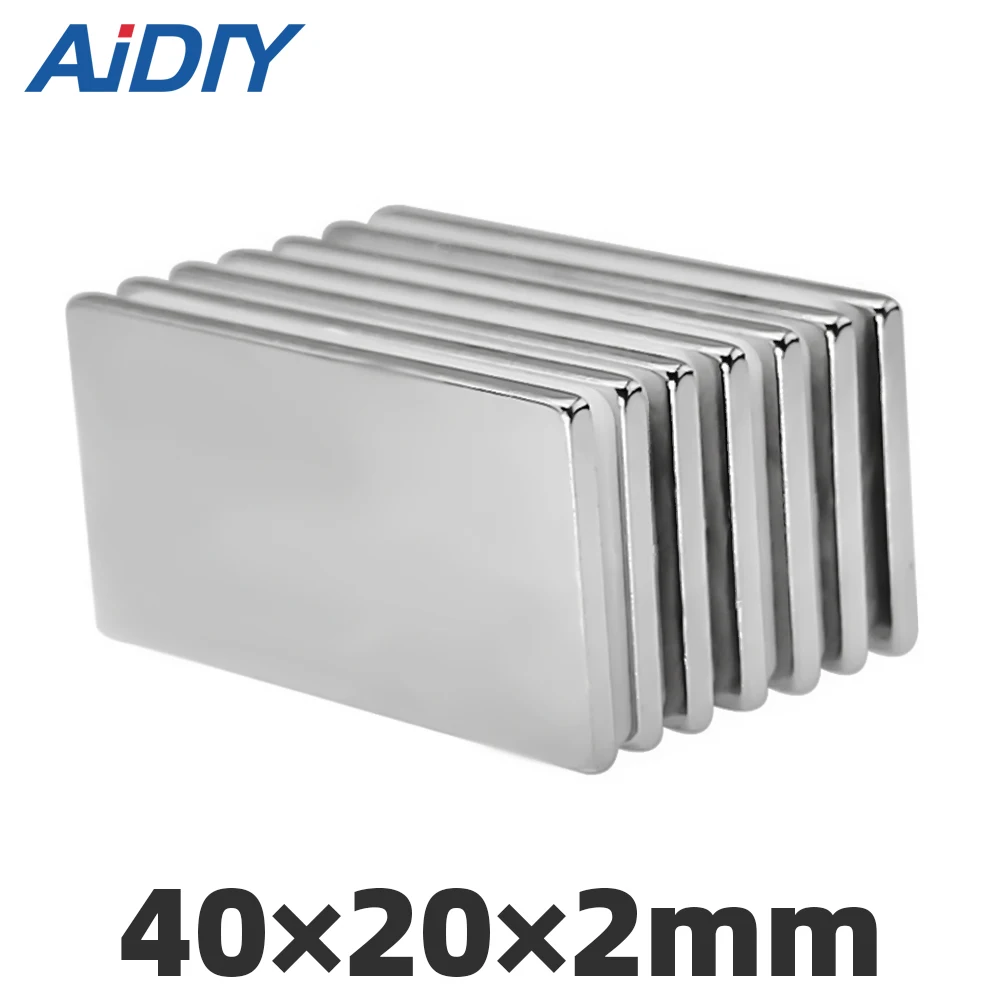 

AIDIY 2/5/20 pcs 40x20x2mm N35 neodymium magnets super strong block DIY powerful magnet 40 * 20 * 2mm