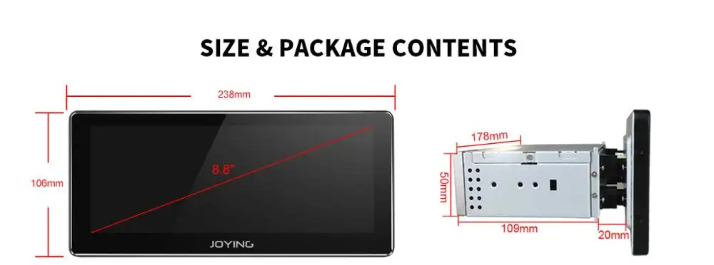 Perfect 8.8"Joying Android Universal Car Radio Stereo Octa Core Head Unit Multimedia Navi MP5 Payer Support Zlink Sim Card Bluetooth TV 5