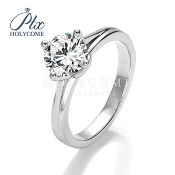 

925 Sterling silver 2020 hot sale moissanite ring bezel setting round shape jewelry customized jewelry wholsale lettering