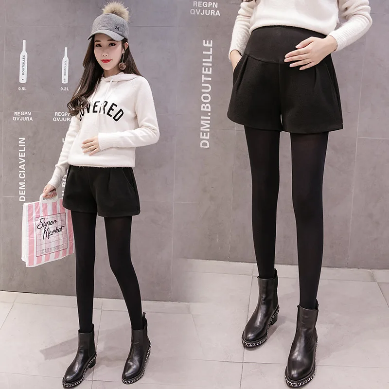 

Pregnant Women Pants 2019 Autumn And Winter New Style Korean-style Fashion Woolen Pants Pregnant Women Abdominal Support Outer W