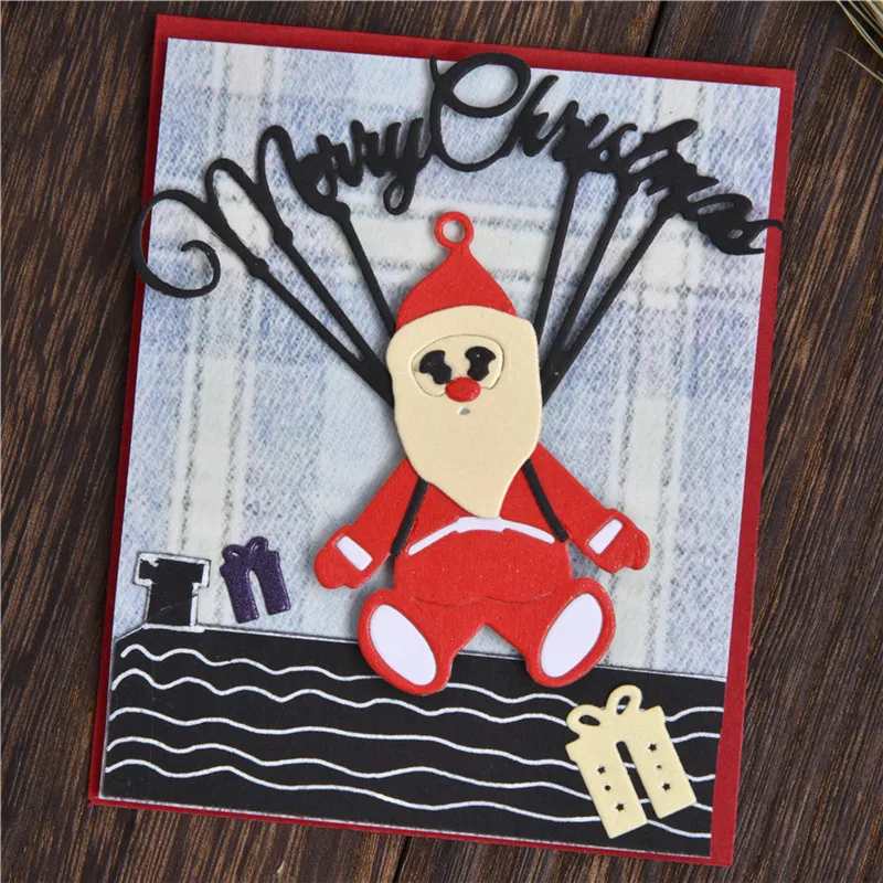 

DiyArts Santa Claus with Gift Metal Cutting Dies Christmas 2019 for Card Making Scrapbooking Embossing Cuts Stencil Craft Dies