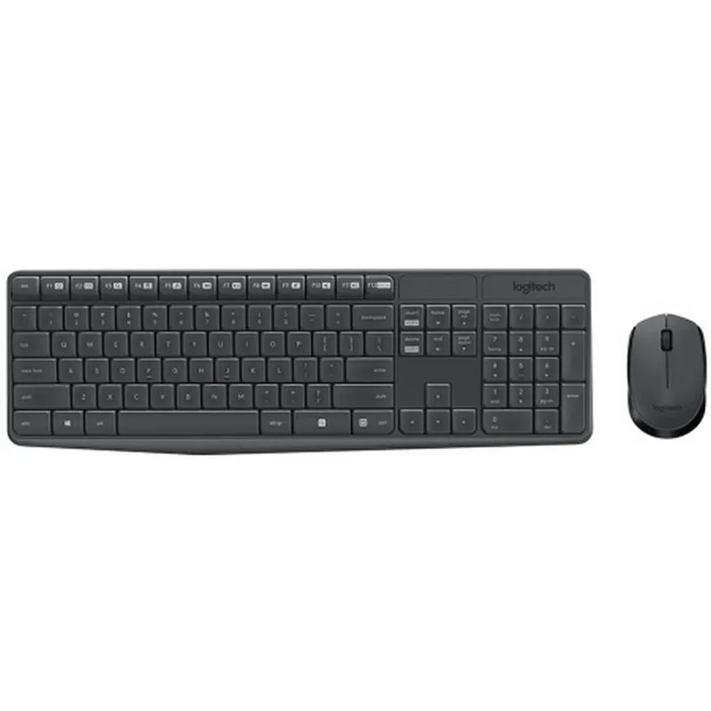 

Cross Border Logitech Mk235 Wireless Mouse Set USB Laptop Computer Ultra-Thin Keyboard And Mouse