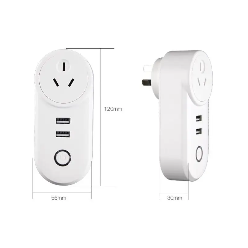 Умная розетка ZIGBEE3.0 с 2 usb-портами 100-240 В, пульт дистанционного управления, разъем голосового управления, работает с подмигиванием Echo Plus, товары для умного дома