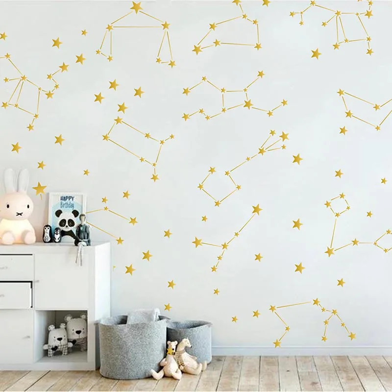 gold constellation wall decals