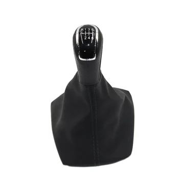 

5/6 Speed Car Gear Shift Knob Lever Stick Handle Gaiter Leather Boot Cover Case For Skoda Octavia A5 A6 2004-2012