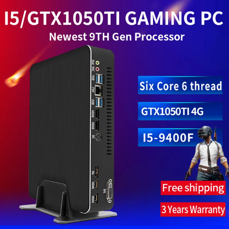 Игровой ПК Topton 2019 i5 9400F 6 ядер нитей Nvidia GTX 1050TI 4 Гб мини компьютер 2 * DDR4 2666 МГц HDMI 0 1 DP