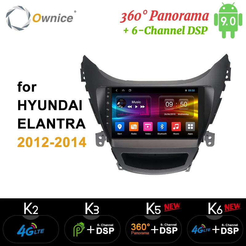Ownice 360 Panorama Android 9,0 4G LTE SPDIF k3 k5 k6 автомобильный Радио плеер DVD gps для hyundai Avante 2011 2012 2013