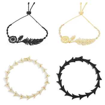 

2020 New High-quality Black Yellow Gold Zircon Dream Catcher Longwei Fashion Women's Bracelet Series Suitable For Wedding Gifts