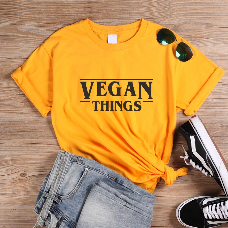 ONSEME Vegan Things Футболка женская хипстер слоган футболки 90s Готический Женский Уличная Одежда Harajuku топы буквы футболки