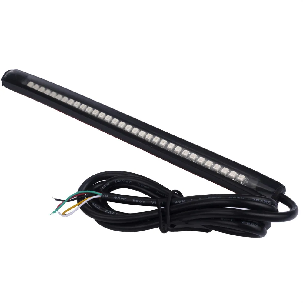

kongyide car light Universal Flexible 32 LED Motorcycle ATV Tail Brake Stop Turn Signal Strip Light license plate light
