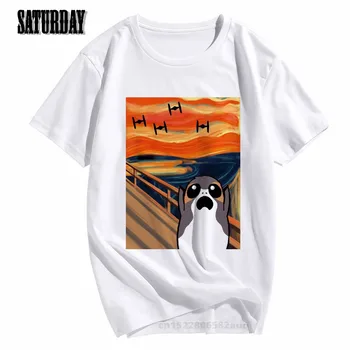 

2020 Men's Movie The Last Jedi ''porg'' T-Shirt Women Porg BB-8 Funny Novelty T Shirts Casual Apparel Unisex Tees