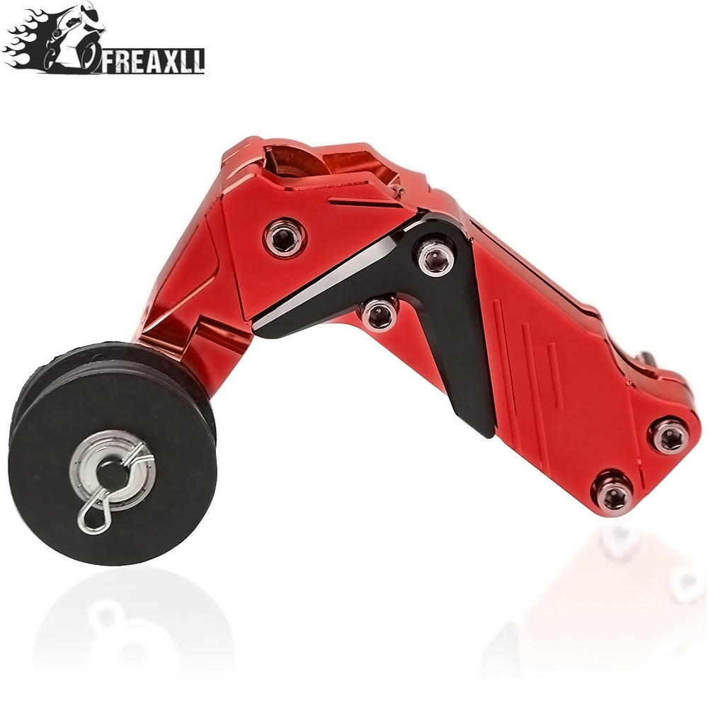 Мотоцикл с ЧПУ Алюминий цепи механизм натяжения для авто для Honda CRF250R CR250R CR125R CRF150R 1992 1993 1994 2004 2005 2006 2007 2008 - Цвет: Red