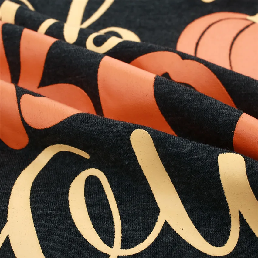 Популярный топ с принтом тыквы женская футболка 2019 модные футболки длинным