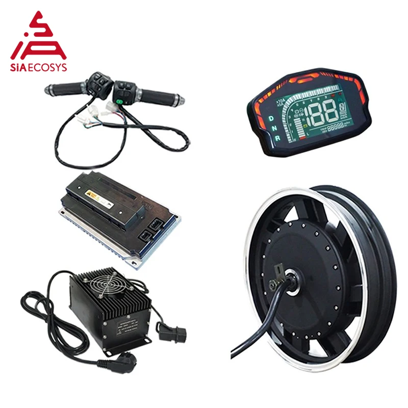 SiAECOSYS QSMOTOR 17X3.5inch 8000W 72V 120kph мотор эпицентра деятельности с EM200SP контроллер силовой