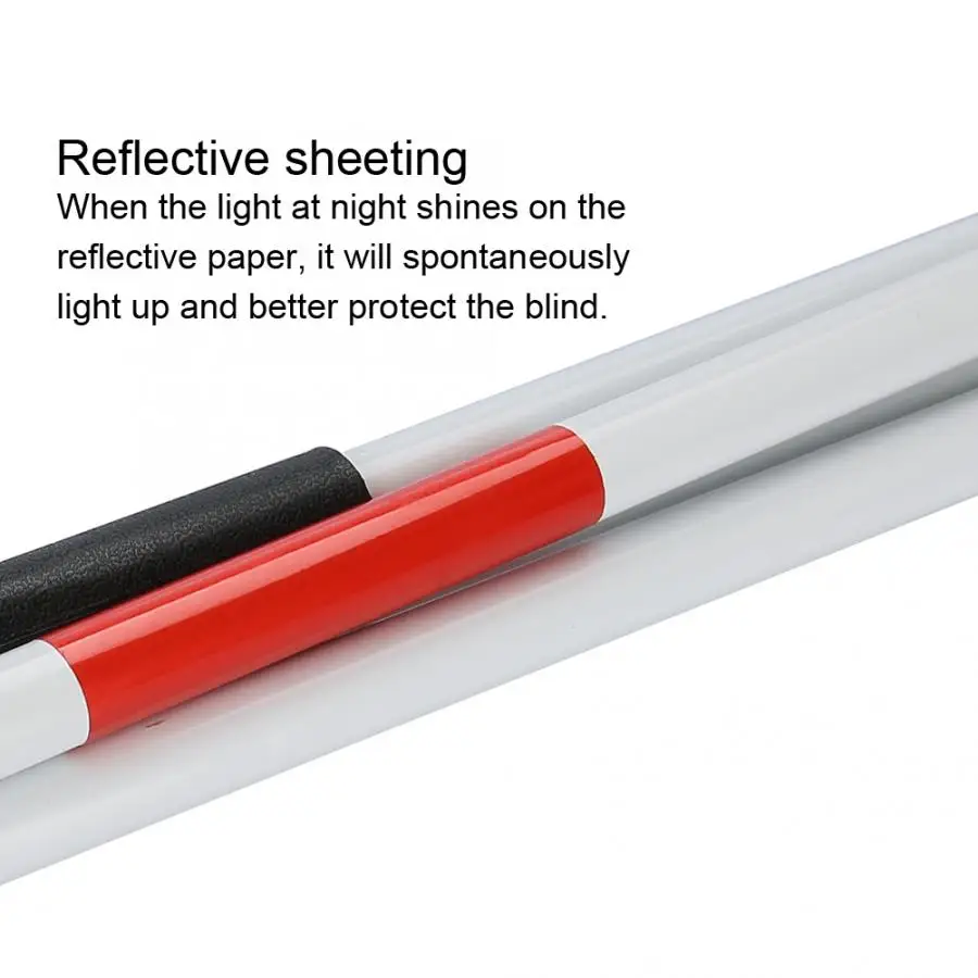 Быстрая доставка складной отражающий тростниковый костыль Портативный Анти шок