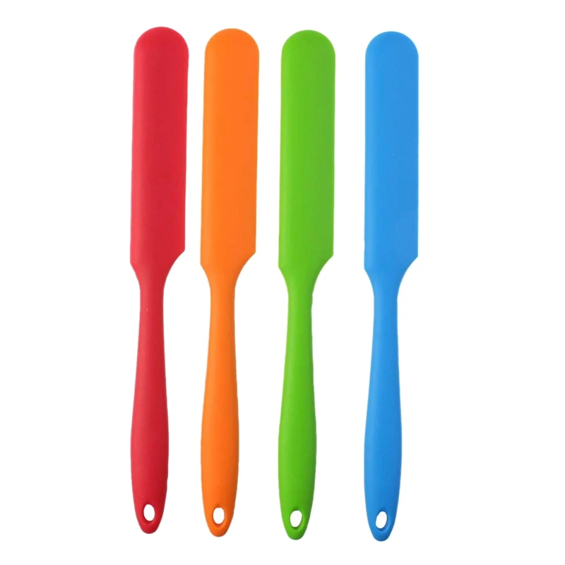  4Pcs Silicone Spatula Set Heat Resistant Cake Cream Butter Spatulas Mixing Batter Scraper Non-Stick