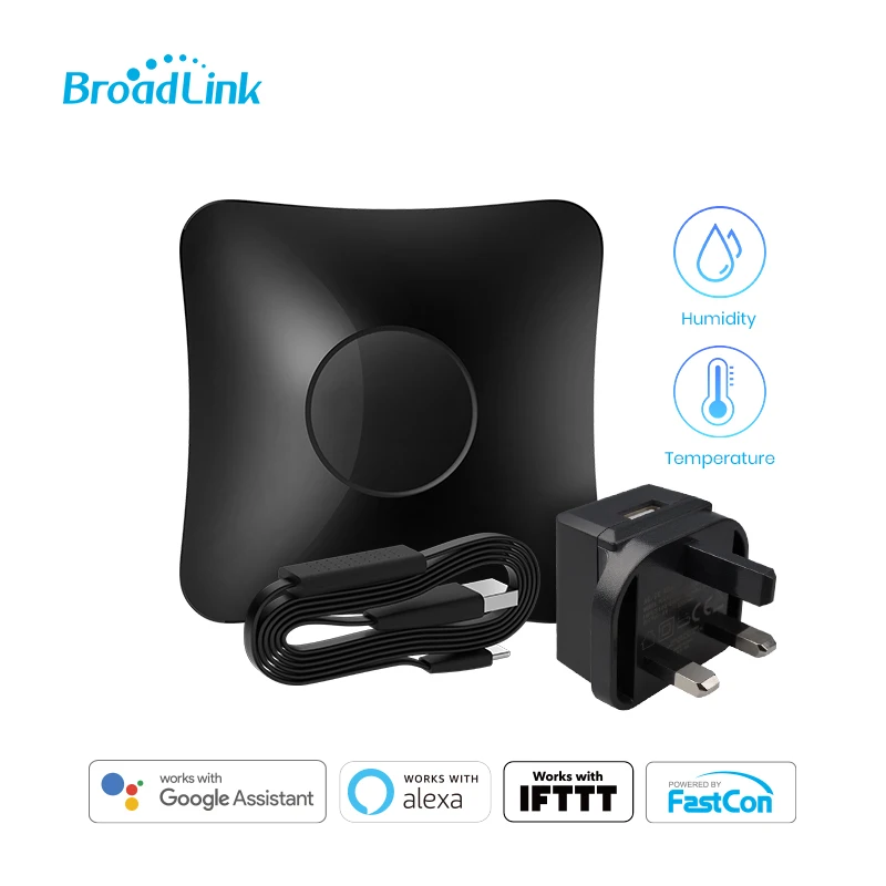 Versão sem Fio Temp e Sensor de Umidade Inteligente com Hts2 Broadlink Universal Remoto Hub Casa Inteligente Solução Rm4 Pro - Image 3
