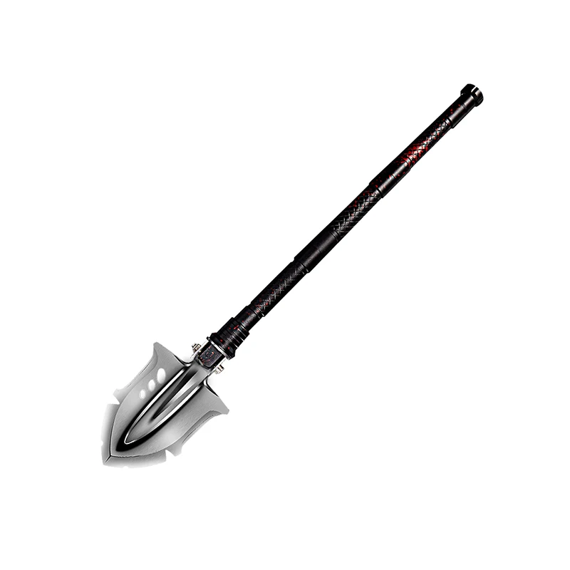 Супер легкая складная наружная лопата, инструмент для выживания, Военная Тактическая многофункциональная лопата - Цвет: Черный
