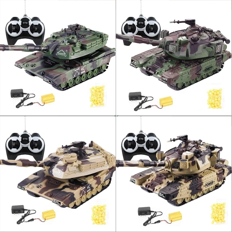 1:32 Военная война Радиоуправляемый боевой танк тяжелая большая Интерактивная