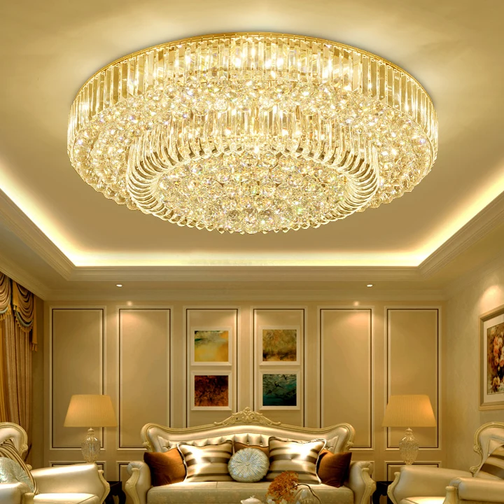

LED Modern Crystal Ceiling Lamps 3 White Color Dimmable Ceiling Lights Fixture with Remote Controller Hotel Home Indoor Lighting