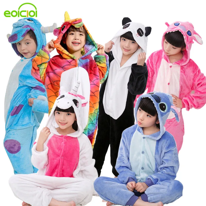 Baratos Killumi pijamas de navidad niños niñas pijama niños Onesie Animal Totoro unicornio Pikachu dinosaurio Panda Pijamas Niño