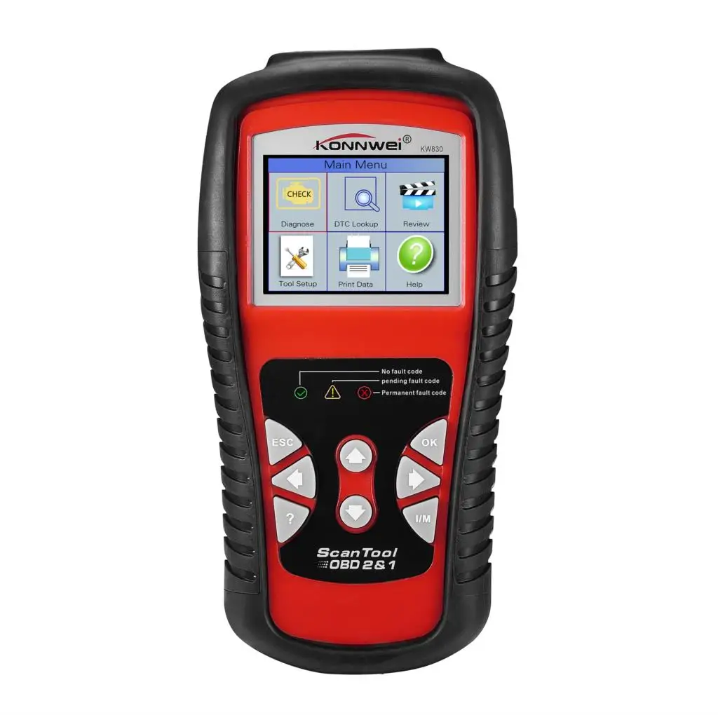 OBD2 KW830 сканер инструмент автоматический считыватель кодов EOBD диагностическая работа для транспортного средства