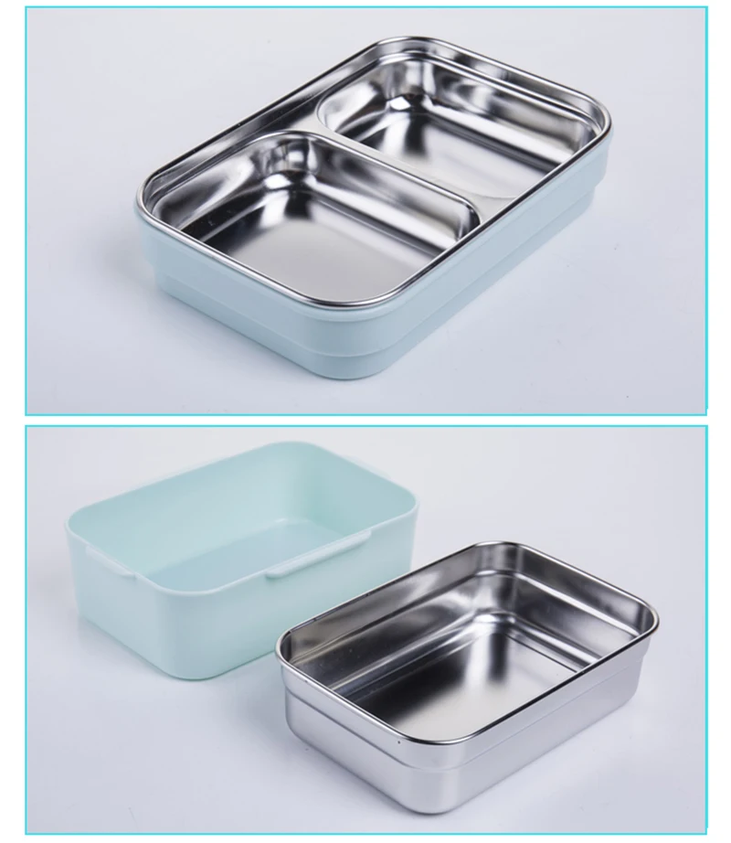 TUUTH Cartoon Lunch Box  Stainless Steel Double Layer Food Container Portable for Kids Kids Picnic School Bento Box B7