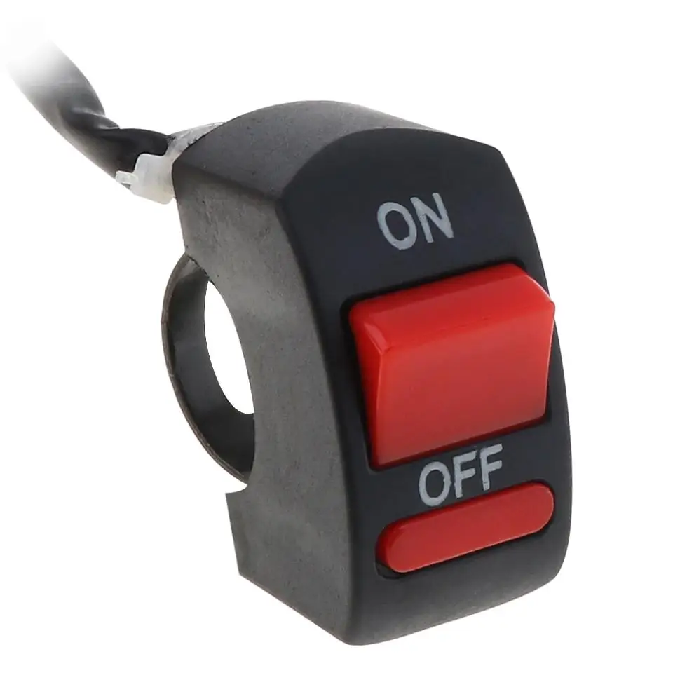Universal Motorcycle Handlebar Switch ON-OFF Button Headlight Flame Rollout Switch for Motorbike