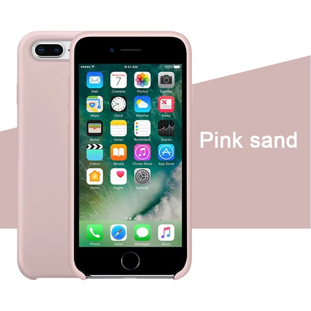 Роскошный силиконовый чехол для iphone 7 8 6S 6 Plus 11 Pro X XS чехол для MAX XR на Apple iphone 7 8 plus X 10 чехол официальный - Цвет: Sand Pink