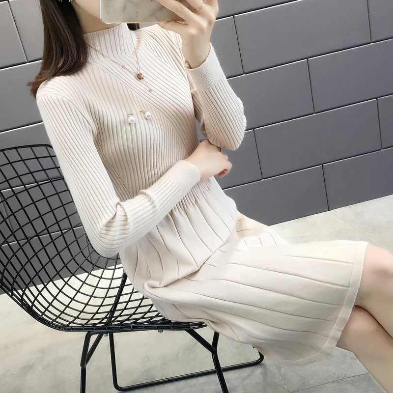 

3794-Real-time Nail Pearl High-collar Middle and Long Knitting Sleeve 43 [Area A 56]
